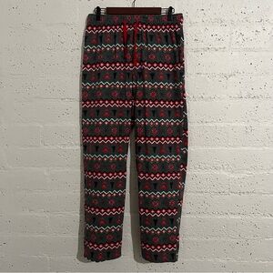 Wondershop Mens Sleep Pants M Christmas Drawstring Gray Green Red W8